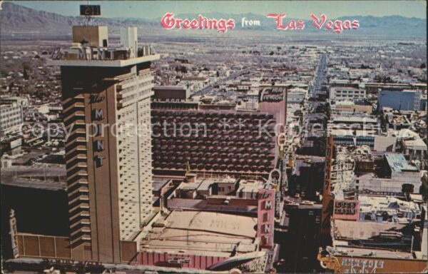 Las Vegas Nevada Aerial view of Downtown