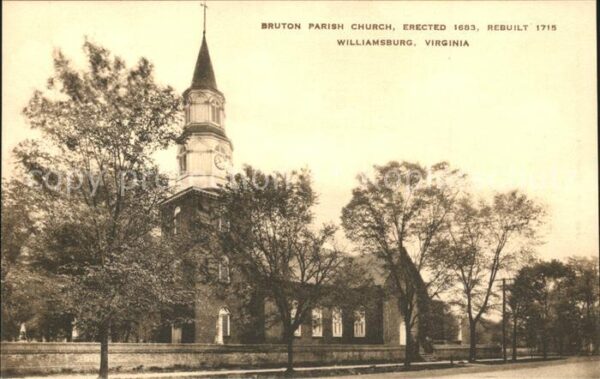 Williamsburg Virginia Bruton Parish Church 17th Century