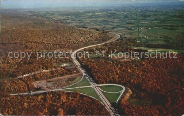 Pennsylvania Turnpike Worlds Greated Highways aerial view