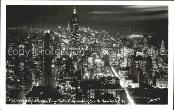 New York City Night scene from Radio City