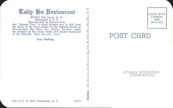 Washington DC Tally Ho Restaurant – Bild 2