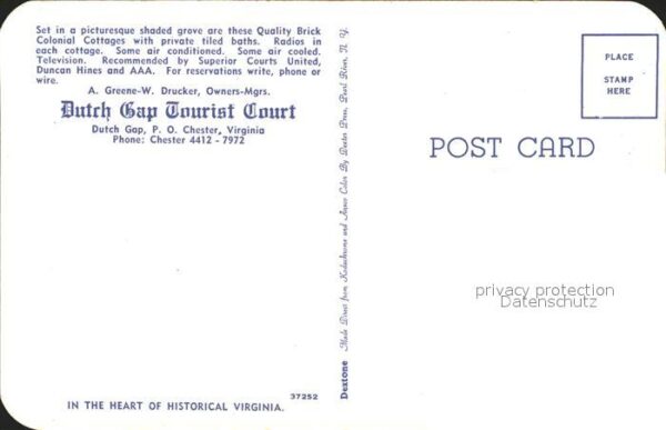Richmond Virginia Dutch Cap Tourist Court Colonial Cottag – Bild 2
