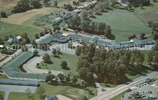 Denver Pennsylvania Colonial Motor Lodge aerial view