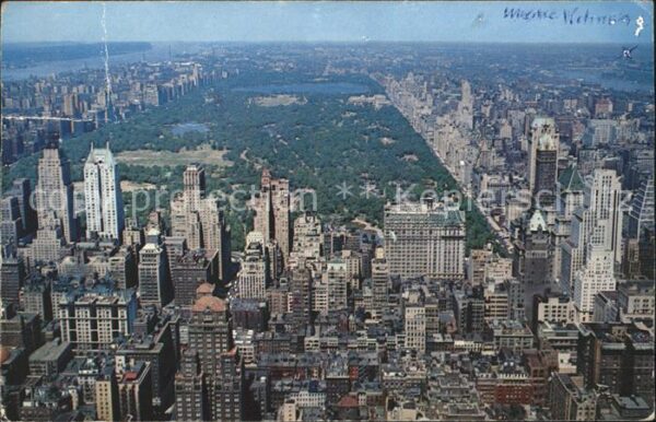 New York City View from RCA Building Central Park upp