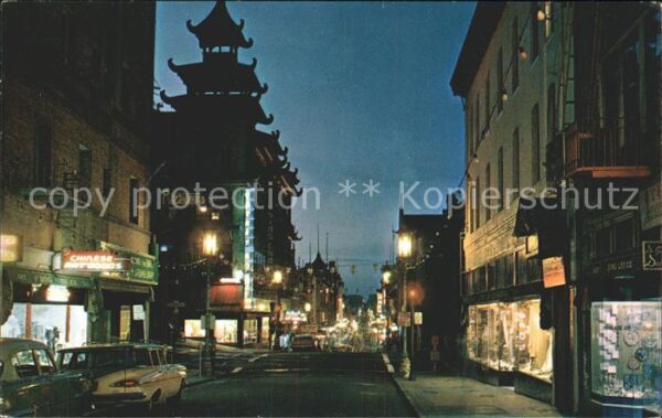 San Francisco California Chinatown at night
