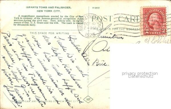 New York City Grant's Tomb and Palisades General Gran – Bild 2