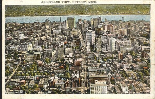 Detroit Michigan Aeroplane view