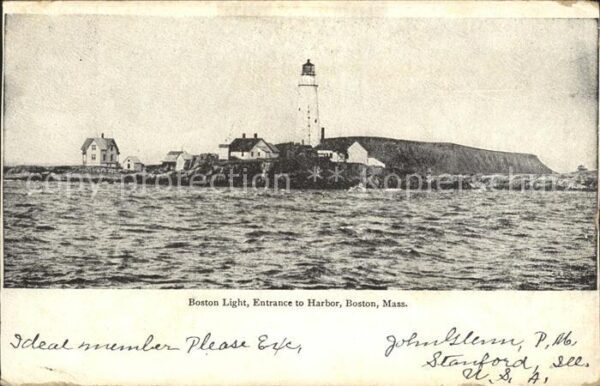 Boston Massachusetts Boston Light entrance to Harbor
