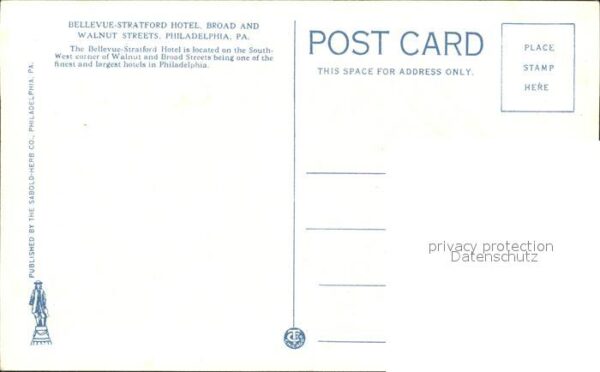 Philadelphia Pennsylvania Bellevue Stratford Hotel – Bild 2