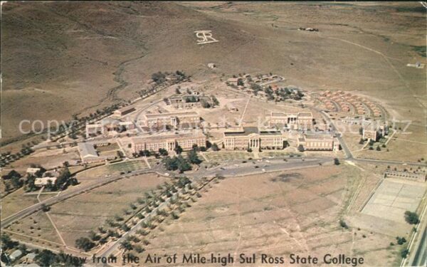 Alpine Texas Sul Ross State College aerial view
