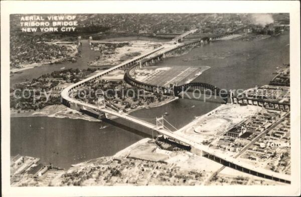 New York City Triborough Bridge aerial view