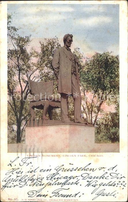 Chicago Illinois Lincoln Monument Lincoln Park Statue