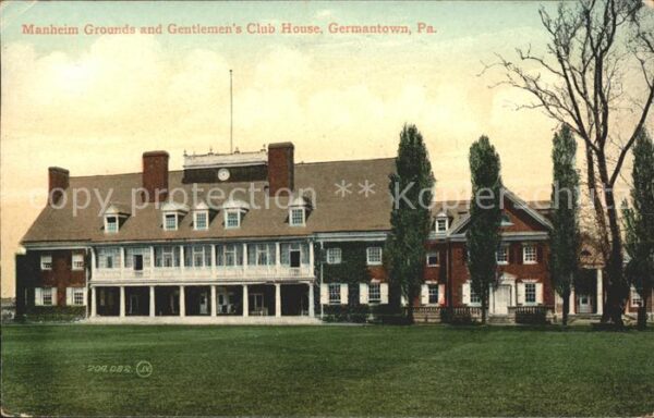 Germantown Pennsylvania Manheim Grounds and Gentlemen's Club Ho