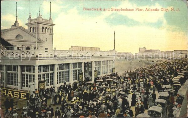 Atlantic City New Jersey Boardwalk and Steeplechase Pier