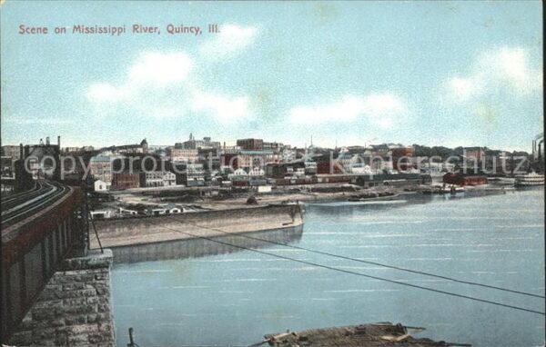 Quincy Illinois Scene on Mississippi River