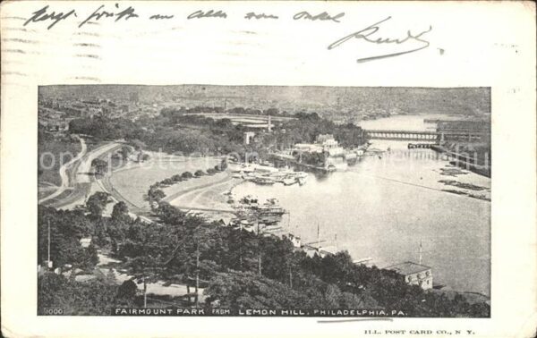 Philadelphia Pennsylvania Fairmount Park view from Lemon Hill