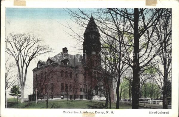 Derry New Hampshire Pinkerton Academy hand colored