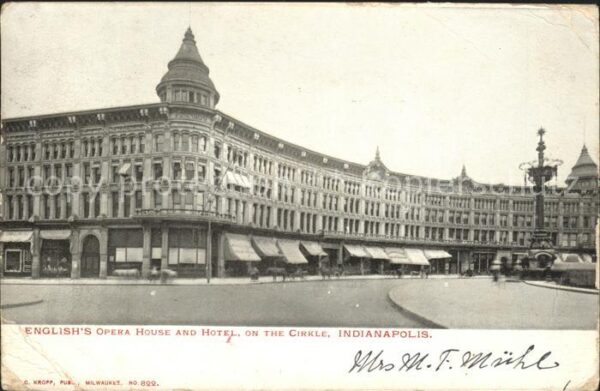 Indianapolis English's Opera House and Hotel on the