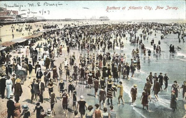 Atlantic City New Jersey Bathers Beach