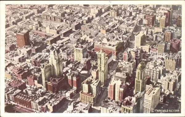 New York City Times Square Section Skyscraper aerial