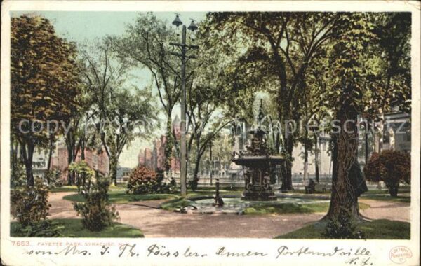 Syracuse New York Fayette Park Fountain