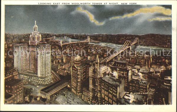 New York City Looking East from Woolworth Tower at ni