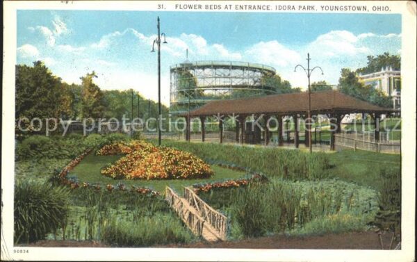 Youngstown Ohio Flower Beds at Entrance of Idora Park