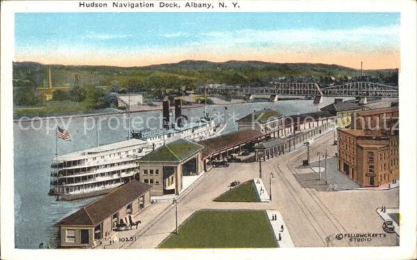 Albany New York Hudson Navigation Dock Steamer