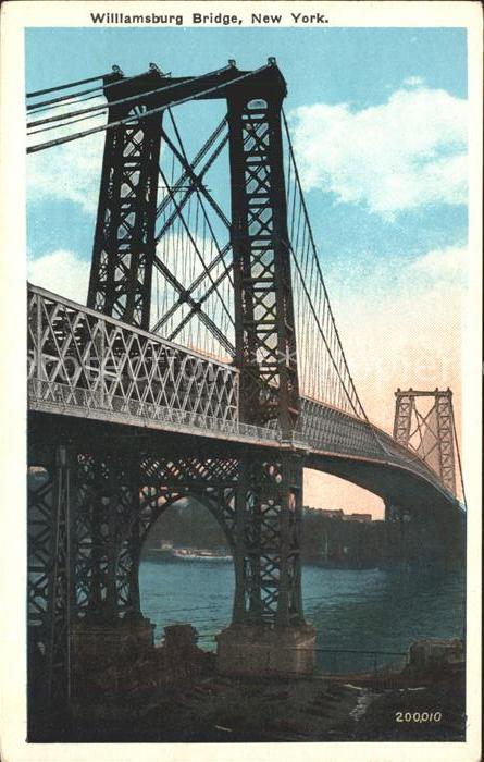 New York City Williamsburg Bridge East River