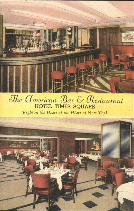 New York City American Bar Restaurant Hotel Times Squ