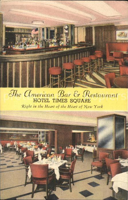 New York City American Bar Restaurant Hotel Times Squ