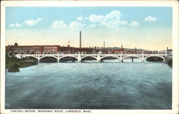 Lawrence Massachusetts Central Bridge Merrimac River