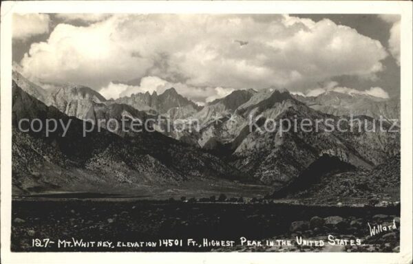 California US-State Mount Whitney Highest Peak in the Unite