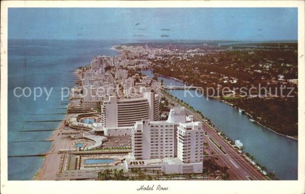 Miami Beach Hotel Row between Idian Creek and Atlan
