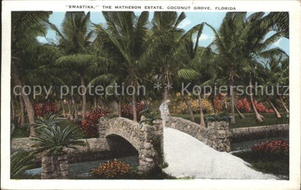 Coconut Grove Florida Swastika The Matheson Estate Palm trees