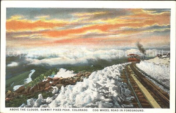 Pikes Peak Above the clouds Cog Wheel Road