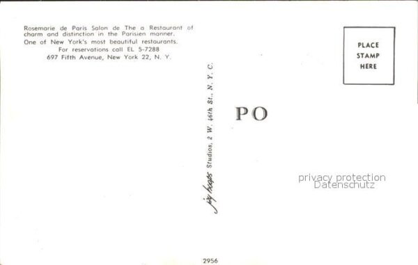 New York City Rosemarie de Paris Salon de The Restaur – Bild 2