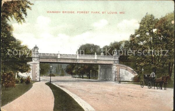 Saint Louis Missouri Wabash Bridge Forest Park Pferdekutsche