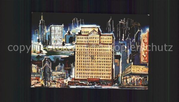New York City Hotel Century Illustration