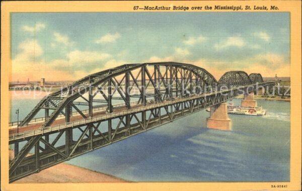 Saint Louis Missouri MacArthur Bridge Mississippi