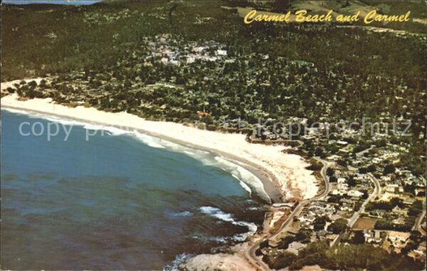 Carmel California Aerial view Carmel Bay Beach