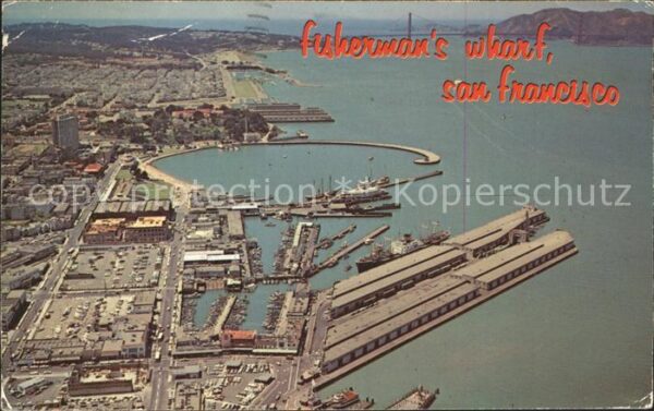 San Francisco California Fisherman's Wharf Golden Gate Bridge ae