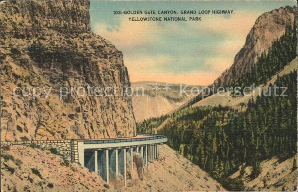 Yellowstone National Park Golden Gate Canyon Grand Loop Highway