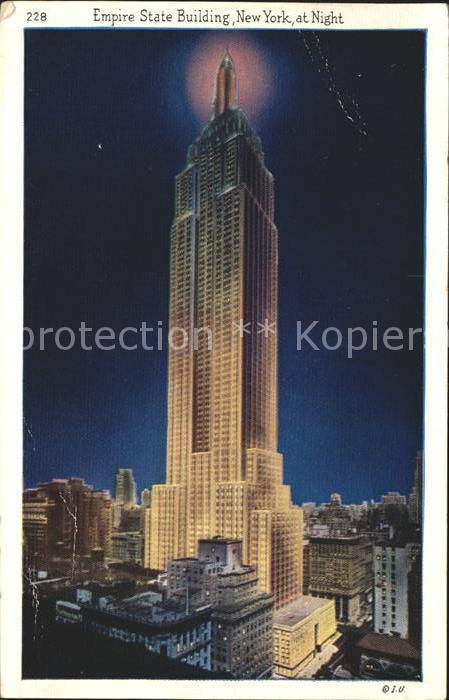 New York City Empire State Building at night