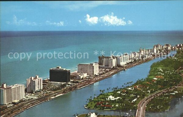 Miami Beach Hotel row Indian Creek Collins Avenue a