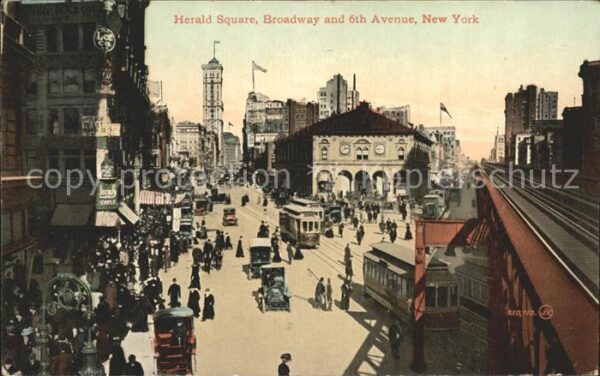 New York City Herald Square Broadway and 6th Avenue T