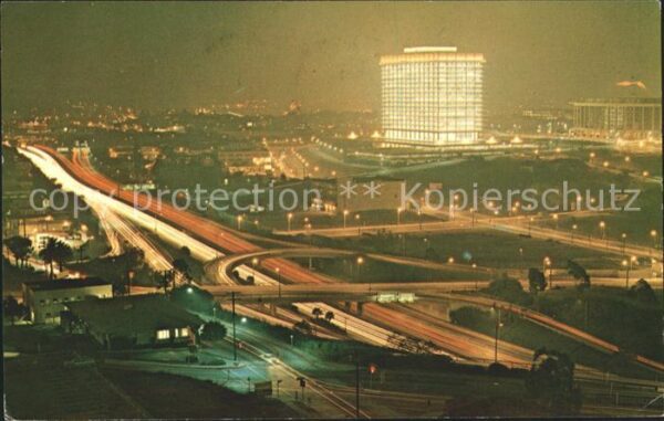 Los Angeles California Union Oil Building Harbor Freeway at ni