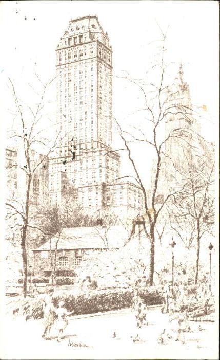 New York City The Pierre Hotel Illustration