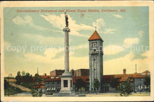 Baltimore Maryland Revolutionary Monument Mount Royal Stat