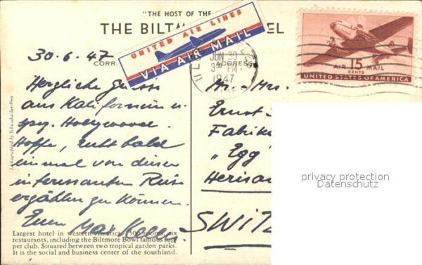 Los Angeles California Biltmore Hotel – Bild 2
